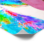 ピットブルテリアカラフルアポップ・アートのート ポスター (角)