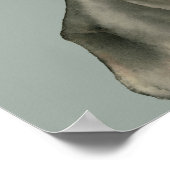 ピットブルテリアパピードッグウォーターカラーアート ポスター (角)