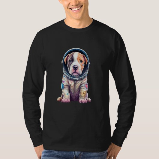 ピットブルテリア犬のパパ・ママ Tシャツ (正面)