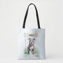 ピットブルテリア 水彩デザイン オリジナル 犬 グッズ