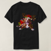 ピットブルドッグおもしろいピットブルクリスマストナディアクリス Tシャツ (デザイン正面)
