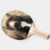 ピットブルドッグのカスタムペット写真 卓球ラケット (横)