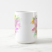 ピットブルドッグウォーターカラーアート コーヒーマグカップ (中央)