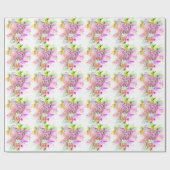 ピットブルドッグウォーターカラーアート ラッピングペーパー (フラット)