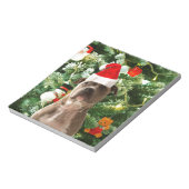 ピットブルドッグクリスマスツリーオーナメント雪だるま ノートパッド (回転)