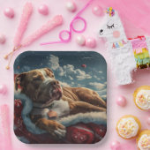 ピットブルドッグクリスマスフェスティバル ペーパープレート (パーティー)