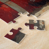 ピットブルドッグクリスマスヴィンテージビーチ ジグソーパズル (側面)