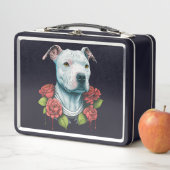 ピットブルドッグゴシック血バラピティピットブル メタルランチボックス (インサイチュ)