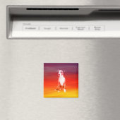 ピットブルドッグサイティングビーチ マグネット (インサイチュ (食洗機))