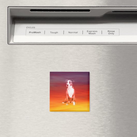 ピットブルドッグサイティングビーチ マグネット (インサイチュ (食洗機))