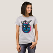 ピットブルドッグサングラスマンガ Tシャツ (正面フル)