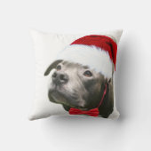 ピットブルドッグサンタハットクリスマスペット装飾用クッション クッション (裏面)