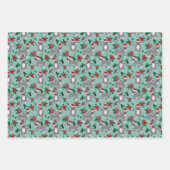 ピットブルドッグスクリスマスホリデー ラッピングペーパーシート (正面2)