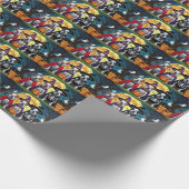 ピットブルドッグズパンプキンハロウィンおもしろい ラッピングペーパー (角)