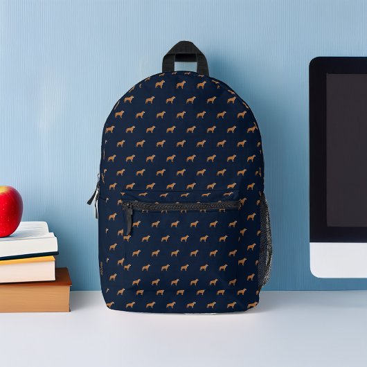 ピットブルドッグパタパーソナライズされたーン プリントバックパック