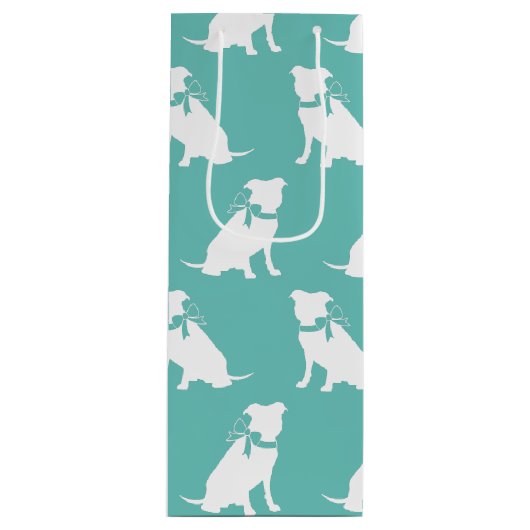 ピットブルドッグパピーピットブルワイン抱き枕 ワインギフトバッグ (正面)