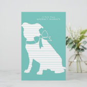 ピットブルドッグパピーピットブル文房具 便箋 (スタンド正面)