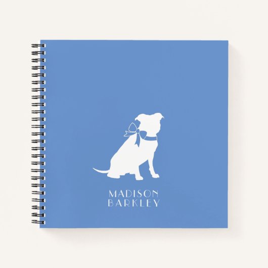 ピットブルドッグパピーピットブル ノートブック (正面)