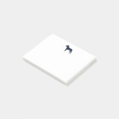 ピットブルドッグブリードシルエットブラックウォーター色 ポストイット (アングル)