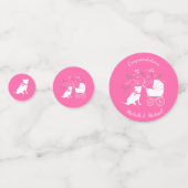 ピットブルドッグベビーシャワーピンクガールピットブル コンフェッティ (裏面)