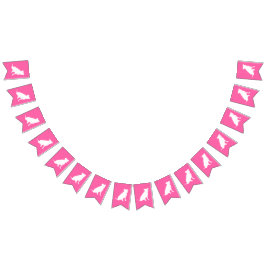 ピットブルドッグベビーシャワーピンクガールピットブル バンティングフラッグ