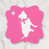 ピットブルドッグベビーシャワーピンクガールピットブル フェイバータグ (正面)