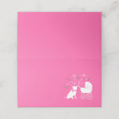 ピットブルドッグベビーシャワーピンクガールピットブル プレイスカード (外部開封)