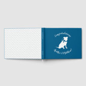 ピットブルドッグベビーシャワーブルーボーイピットブル ゲストブック (全面)