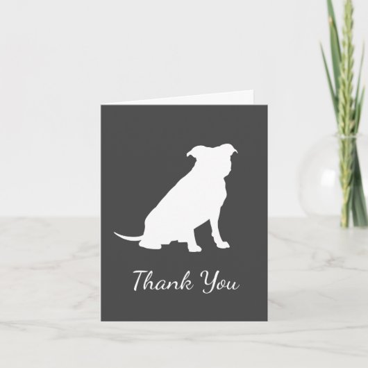 ピットブルドッグベビーシャワー男女兼用ピットブル サンキューカード (正面)