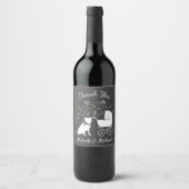 ピットブルドッグベビーシャワー男女兼用ピットブル ワインラベル (正面)