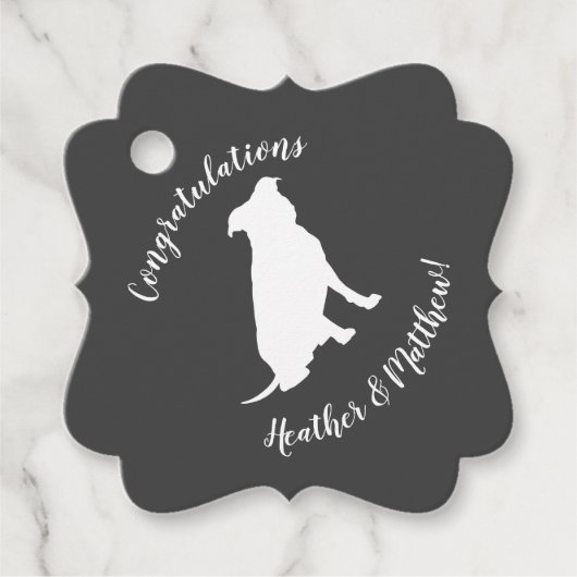 ピットブルドッグベビーピットブルシャワー男女兼用 フェイバータグ (正面)