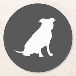 ピットブルドッグベビーピットブルシャワー男女兼用 ラウンドペーパーコースター