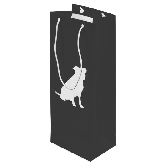 ピットブルドッグベビーピットブルシャワー男女兼用 ワインギフトバッグ (裏面アングル)