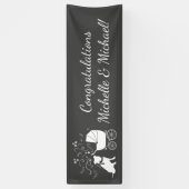 ピットブルドッグベビーピットブルシャワー男女兼用 横断幕 (縦)