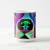 ピットブルドッグポップ・アートのアート コーヒーマグカップ (中央)