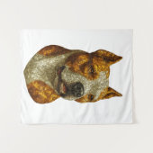 ピットブルドッグポートレート タペストリー (正面(横))