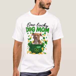 ピットブルドッグママアイリッシュグリーンシャームロックセントパトリック Tシャツ