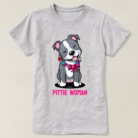 ピットブルドッグママ Tシャツ (デザイン正面)