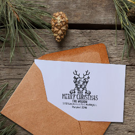 ピットブルドッグメリークリスマス差出人住所 ラバースタンプ