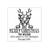 ピットブルドッグメリークリスマス差出人住所 ラバースタンプ (インプリント)