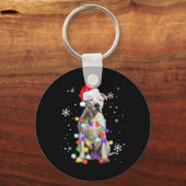 ピットブルドッグメリードグマスサンタピットブルクリスマスT キーホルダー (正面)
