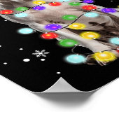 ピットブルドッグメリードグマスサンタピットブルクリスマスT ポスター (角)