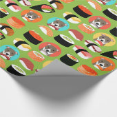 ピットブルドッグ及び寿司ラッピング紙 ラッピングペーパー (角)