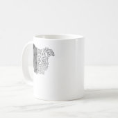 ピットブルドッグ彼はあなたのパートナーあなたの行うあなたの友人 コーヒーマグカップ (正面左)