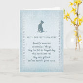 ピットブルドッグ悔やみや弔慰美しい思い出 カード (黄色い花)