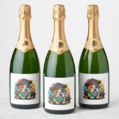 ピットブルドッグ海賊 スパークリングワインラベル (ボトル)