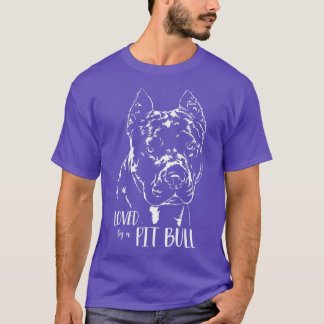 ピットブルドッグ犬ママ犬に愛されることわざプレミアムT-S Tシャツ