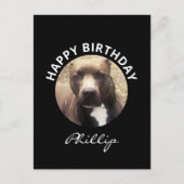 ピットブルドッグ誕生日カスタムの写真 ポストカード (正面)