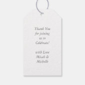 ピットブルドッグ赤ちゃんシャワー男女兼用 ギフトタグ (裏面)