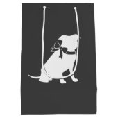 ピットブルドッグ赤ちゃんシャワー男女兼用 ミディアムペーパーバッグ (裏面)